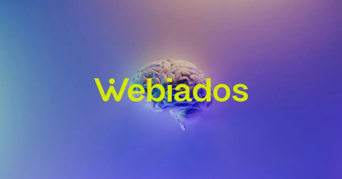 Portada del artículo con un cerebro iluminado en tonos morados y el logotipo Webiados sobreimpreso